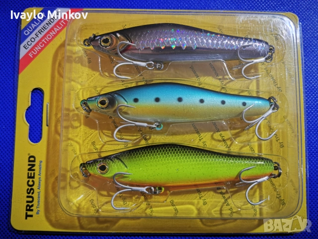 9см. 17.5гр. 3бр. Воблер Pencil Lure Truscend