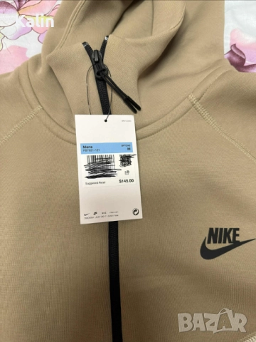 Nike Tech Fleece Windrunner Худи (М) - Summit White/Khaki, снимка 3 - Суичъри - 52311440