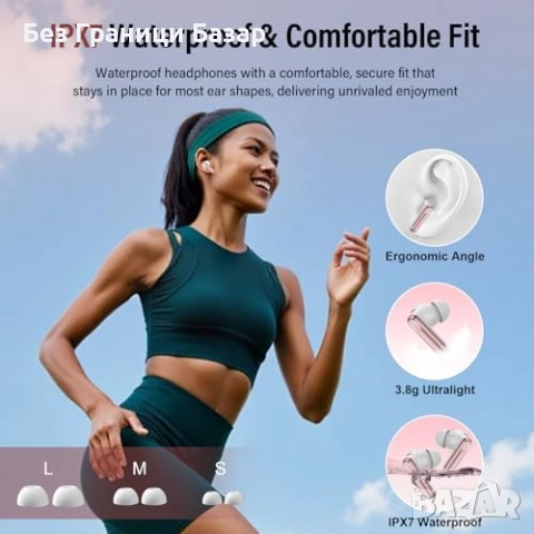 Нови Bluetooth слушалки с шумопотискане, 5 EQ режима, IPX7 водоустойчиви, снимка 5 - Слушалки и портативни колонки - 52135000