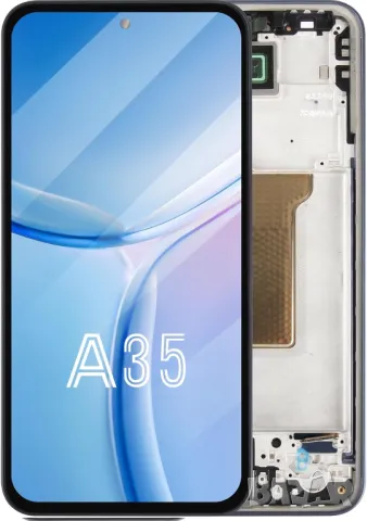 Дисплей за Samsung A35, 5G, A356, тъч скрийн, с рамка, екран, тъчскрийн, A356, A356E, A356U, A356B, снимка 1 - Резервни части за телефони - 48695437