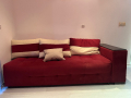 Разтегателен диван с лежанка подлакътник етажерка, снимка 3