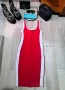 Червена дамска рокля средно дълга , снимка 3