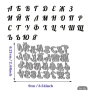 Българска щанца Малки букви кирилица азбука български шаблони шаблон, снимка 1