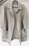 Минималистична риза- сако от груб лен в неутрален нюанс, снимка 2