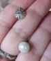 Японски дизайнерски обеци с естествена перла и циркон - проба 925 / Oт "Swan" pearls , снимка 6