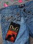 НОВИ къси дамски дънкови панталонки на D&G на намаление , снимка 2