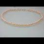 Колие от естествени розови перли тип барок, снимка 4