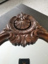 84x62 см/голямо бароково огледало в кафява дървена рамка/ръчна дърворезба, снимка 2