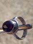 Дамски сребърен пръстен с аметист , снимка 3