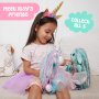 Itsy Unicorn Плюшена играчка розов еднорог с дрехи за обличане като кукла балерина, снимка 7