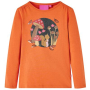 Детска тениска с дълъг ръкав, опушено оранжево, 140(SKU:14158, снимка 1 - Детски тениски и потници - 44871785