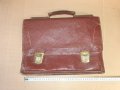 Много стара кожена чанта , естествена кожа, снимка 1 - Антикварни и старинни предмети - 39728990