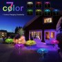 Градинска соларна LED лампа Медуза - светеща в 7 цвята