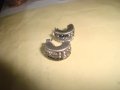 КРАСИВИ ВИНТИДЖ СРЕБЪРНИ ОБЕЦИ с ЦИРКОН и МАРКАЗИТ 925 СРЕБРО 20532, снимка 9
