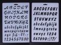 Печатни и ръкописни азбука букви латиница стенсил шаблон украса декор