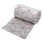  Кадифено одеяло, двойно бежово , релефен дизайн , 230x210см