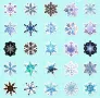 50 бр снежинка снежинки Коледни самозалепващи лепенки стикери за украса декор картонена торта др, снимка 8