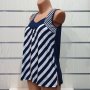 Нова дамска елегантна моряшка блуза без ръкави, райе, снимка 13