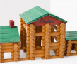 ТОП! Дървена къща кабинка конструктор с 90 части / всички дървени играчки, снимка 2