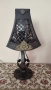 Старинна настолна лампа от метал с орнаменти, снимка 3