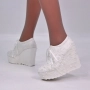 Обувки на платформа - бели - 2507 , снимка 2