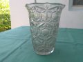 Стара стъклена ваза, снимка 1 - Вази - 33433032
