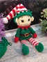 Плетена играчка Елф, Плетени, ръчно изработени, Подарък за Коледа, снимка 3