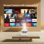 К1 Видео проектор,Max 4K с цветна LED лампа,Android 11,авто фокус,WiFi6,BT5.2,вградена батерия, снимка 3