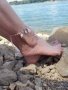 Очарователна гривна за глезен с морски талисмани в розово и тюркоазено / Гривна за крак 591, снимка 6