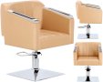 Хидравличен въртящ се фризьорски стол Pikos за фризьорски салон Z-LF-6124-GOLD-FOTEL-BEZPODN, снимка 1 - Фризьорски столове - 43860858