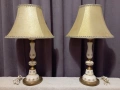 Комплект от две много големи старинни порцеланови лампи - лампа, снимка 1