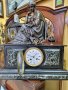 Страхотен антикварен френски каминен часовник , снимка 9