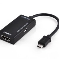ANIMABG Micro USB към HDMI / MHL преобразувател адаптер за връзка на смартфон телефон с телевизор мо, снимка 1 - Кабели и адаптери - 44076963