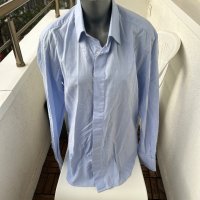 Синя мъжка риза MONNI, снимка 1 - Ризи - 43351962