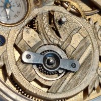 Стар сребърен джобен часовник с компас-за китайския маркет, снимка 9 - Мъжки - 43791537