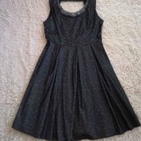Черна официална рокля с пришита огърлица, снимка 2 - Рокли - 37751516