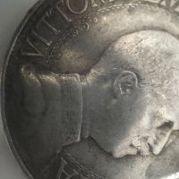 Сребърна монета Италия 2 лири, 1910, снимка 16 - Нумизматика и бонистика - 35344001