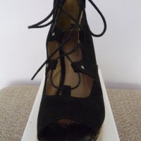 Велурени обувки на платформа номер 39, снимка 3 - Дамски елегантни обувки - 37037342