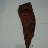 Изящна дървена скулптура "ГОРСКИ ДУХ " дърворезба САЩ, снимка 2 - Статуетки - 39021483