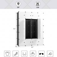 Комбиниран шкаф за съхранение / гардероб / органайзер X001AYF7VZ, снимка 3 - Гардероби - 37208890