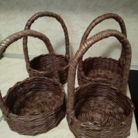 Ръчно плетени кошници , снимка 4 - Декорация за дома - 43685987
