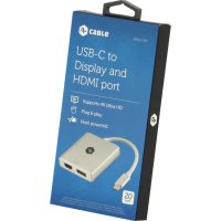 Адаптер A+ USB C към Displayport+HDMI ( mirror+MST), Mirror- DP4K@60HZ , HDMI-4K, снимка 2 - Друга електроника - 40263298