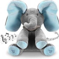 Интерактивна играчка пеещо слонче с мърдащи уши, снимка 3 - Музикални играчки - 39145037