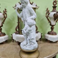Красива антикварна колекционерска италианска фигура статуетка от порцелан , снимка 5 - Статуетки - 43669927