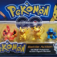 сет 6 малки Покемон Pokemon пластмасови фигурки играчки за украса торта и игра топери, снимка 1 - Фигурки - 43215195