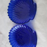 2 бр кобалт сини чинийки с форма на мида, снимка 2 - Други - 40203751