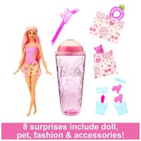 Оригинална ароматизирана кукла в чаша Barbie® Pop Reveal Fruit Series - ягодова лимонада /8 изненади, снимка 7 - Кукли - 43232567