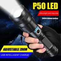 Супер мощен LED фенер P50, снимка 6 - Къмпинг осветление - 38330789
