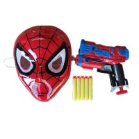Комплект на Спайдърмен/Spiderman Маска и Пистолет с меки стрели, снимка 2 - Други - 43743496