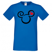 Мъжка тениска Mickey Head Love Подарък,Изненада,Рожден ден, снимка 2 - Тениски - 36576038